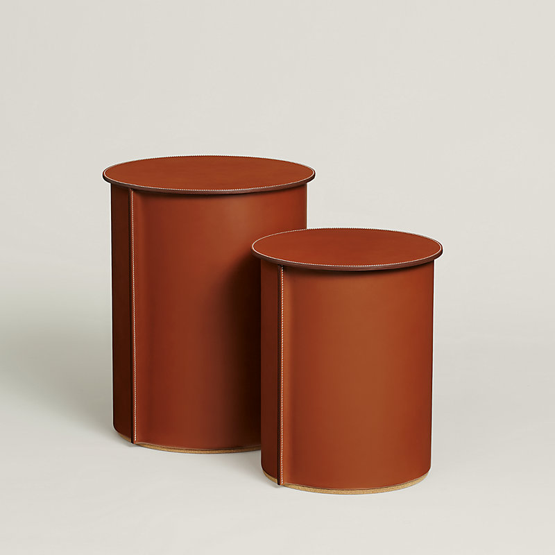 Equipages d'Hermès cork stool, large model - Beige | Hermès USA